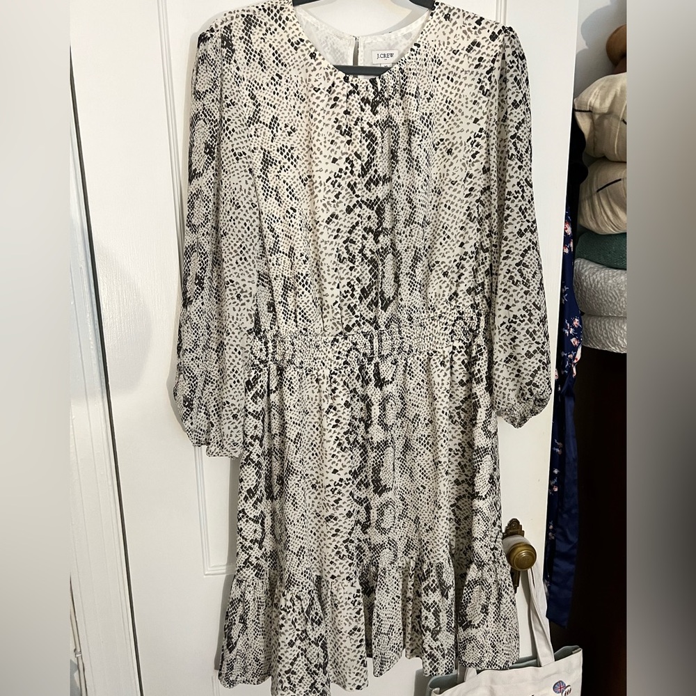 J.Crew NWT Snakeskin print dress